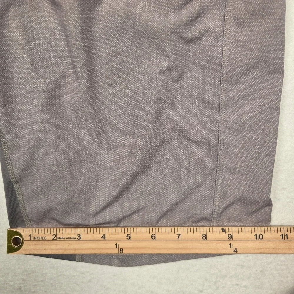 Lululemon Athletic Shorts Mens Laege Gray Black Training Running Zipper Pocket